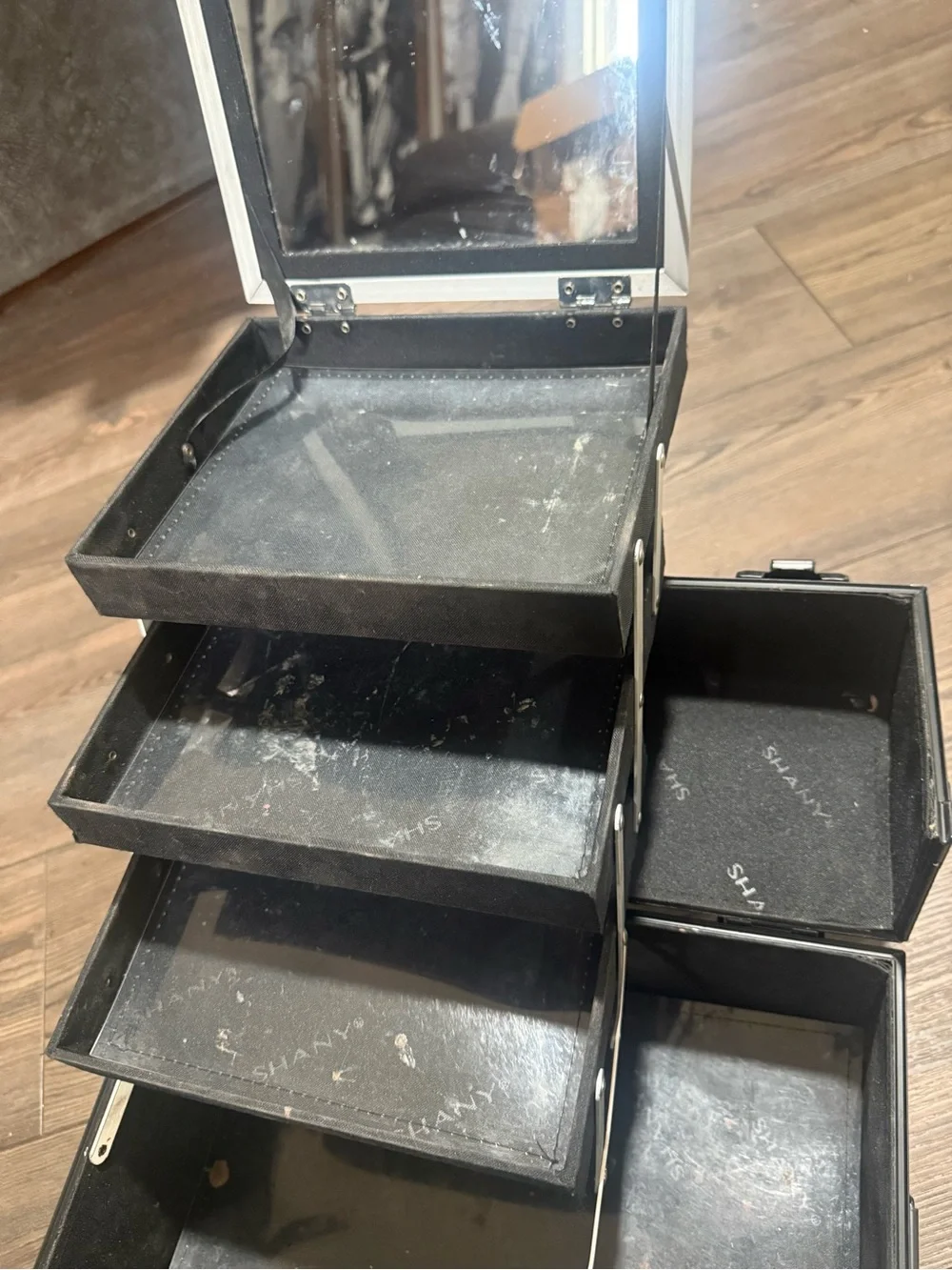 SHANY Fantasy Collection Black Makeup Train Case Cosmetic Organizer Box